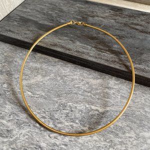 Omega Round Chain Choker Necklace 18 inch long 3mm